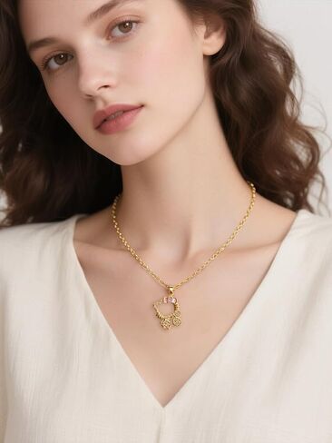 Cute Kitty Gold-Plated Necklace Bracelet Set, Cat Bow Pendant with Simulated Diamonds and Pearls, Adjustable Chain for Women,Kawaii Gift Jewelry (Gold) in Saudi Arabia