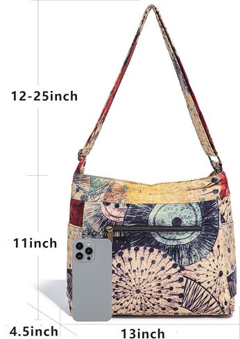 OPQRSTU Retro Hippie Hobo Bohemian Lightweight Large Capacity Shoulder Bag Boho Crossbody Handbags in Saudi Arabia