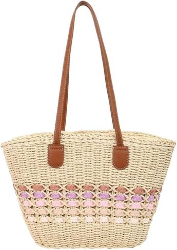 Straw Beach Bag for Women Large Capacity Shoulder Bag Summer Travel Causal Tote Handbag Chic Hobo Underarm Purse 2026 in Kuwait
