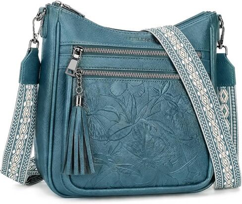 BELTANA Medium Vegan Leather Crossbody Shoulder Bag for Women, Multi Pocket Travel Purse with Adjustable Wide Strap in Kuwait