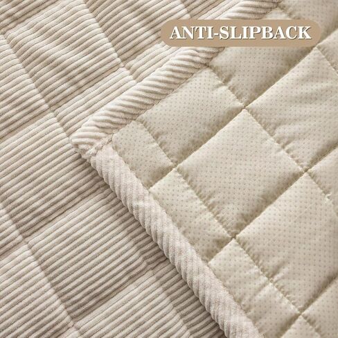 Pet Couch Cover Dogs Washable Non-Slip Couch Protector Pet Friendly Dog Mat for Couches and Sofas（Beige White, 27.6"×70.9"） in Saudi Arabia