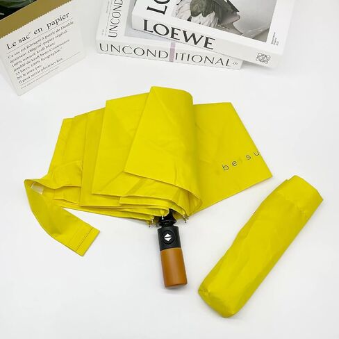 Strongest Windproof Golf Umbrella with Solid Wooden Handle - Extra Large Double Canopy Auto Folding Umbrella, Heavy Duty Portable Sun Rain Umbrella for Men Women, Fits Push Cart Car Backpack in Saudi Arabia