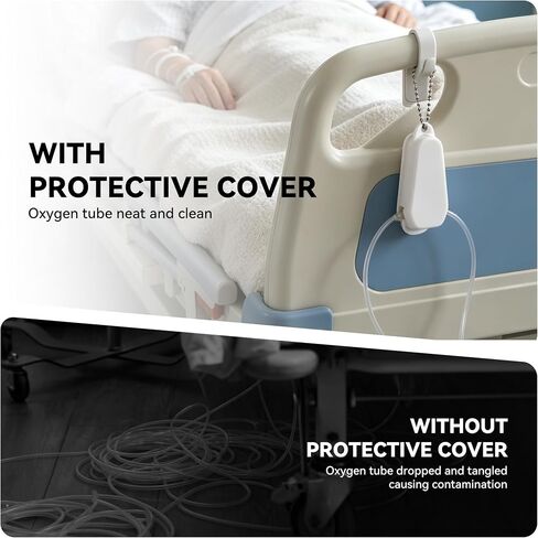 Oxygen Nasal Cannula Protective Cover, Nasal Cannula Hose Cover Accessory, Hose Holder Protector for Portable Concentrator Machine Tubing, Keeps Tube Nose Piece Clean in Kuwait