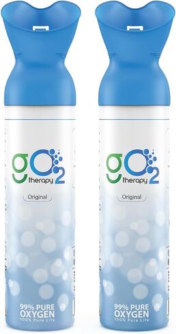 Up to 900 Inhalations (2 Pack), 12L | Portable Oxygen Canister – Single Mouth & Nose Mask – Supplemental Oxygen for Sports, Travel, Altitude & Fitness Activities in Saudi Arabia