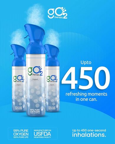 Up to 900 Inhalations (2 Pack), 12L | Portable Oxygen Canister – Single Mouth & Nose Mask – Supplemental Oxygen for Sports, Travel, Altitude & Fitness Activities in Saudi Arabia