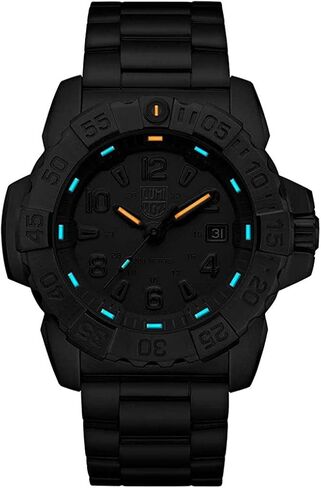 Luminox - Navy Seal Steel Blackout XS.3252.BO.L - ساعة رجالي 45 ملم - ساعة غوص عسكرية بوظيفة التاريخ الأسود - مقاومة للماء حتى عمق 200 متر - زجاج الياقوت - ساعات رجالية - صنع في سويسرا in Kuwait