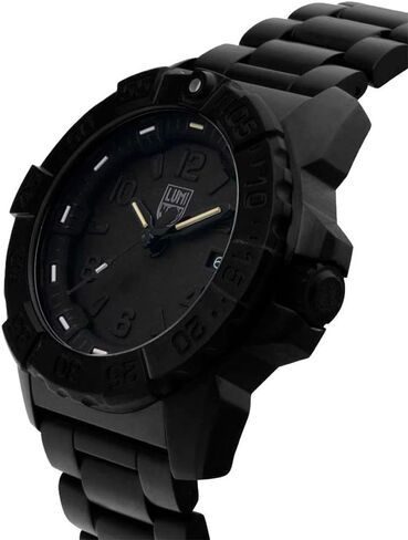 Luminox - Navy Seal Steel Blackout XS.3252.BO.L - ساعة رجالي 45 ملم - ساعة غوص عسكرية بوظيفة التاريخ الأسود - مقاومة للماء حتى عمق 200 متر - زجاج الياقوت - ساعات رجالية - صنع في سويسرا in Kuwait