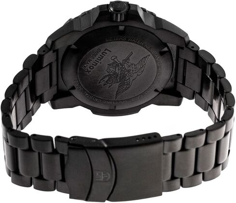 Luminox - Navy Seal Steel Blackout XS.3252.BO.L - ساعة رجالي 45 ملم - ساعة غوص عسكرية بوظيفة التاريخ الأسود - مقاومة للماء حتى عمق 200 متر - زجاج الياقوت - ساعات رجالية - صنع في سويسرا in Kuwait