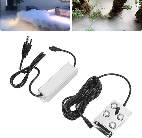 Asixxsix Ultrasonic Mist Maker, Professional IP67 Rain Proof Design Pond Fog Machine Dense Fog Creation Stable Operating Indoor Fountain Mister Foggers for Garden Rockery Halloween (US Plug) in Saudi Arabia