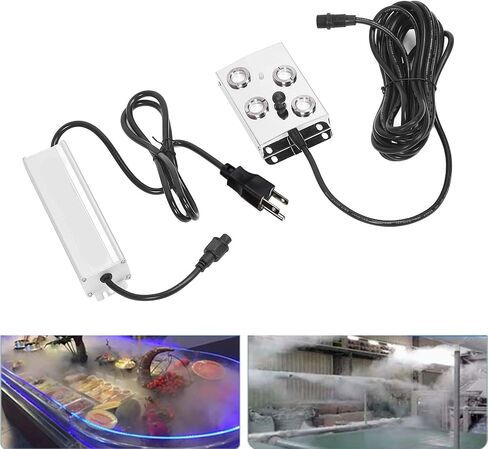 Asixxsix Ultrasonic Mist Maker, Professional IP67 Rain Proof Design Pond Fog Machine Dense Fog Creation Stable Operating Indoor Fountain Mister Foggers for Garden Rockery Halloween (US Plug) in Saudi Arabia