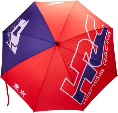 D’cor Visuals Racing Umbrella – Blue, Red, White Design, Large Outdoor Umbrella for Sun & Rain, Compatible with Honda Racing Fans and Motorsport Events in Kuwait