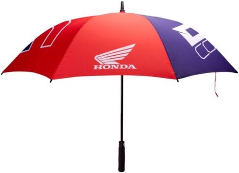 D’cor Visuals Racing Umbrella – Blue, Red, White Design, Large Outdoor Umbrella for Sun & Rain, Compatible with Honda Racing Fans and Motorsport Events in Kuwait
