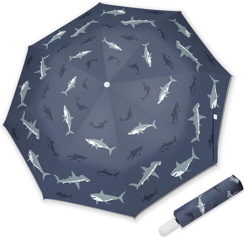 Kids Folding Umbrella Auto Open & Close, UV Resistant, Anti-Rebound Safe Design, 8-Rib Reinforced Canopy, 360° Reflective Strip, Lightweight Travel Umbrella for Girls and Boys in Saudi Arabia