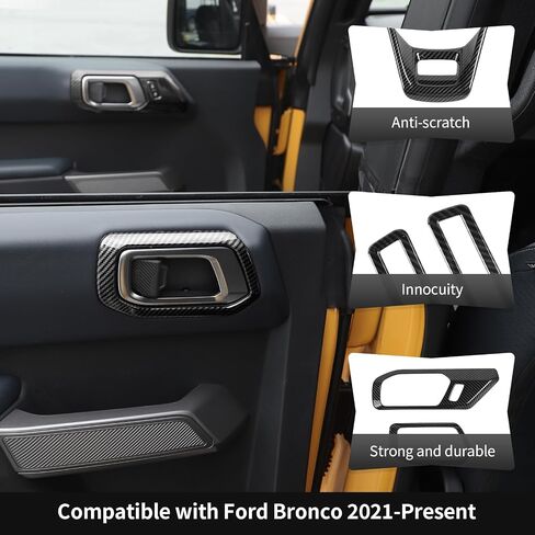 27PCS Pink Interior Trim Panel Kits Fit for 2021-2026 Ford Bronco Interior Decor Accessories Center Console Dashboard Cup Holder Inner Door Handle Shift Knob Start Steering Button Frame Panel in Kuwait
