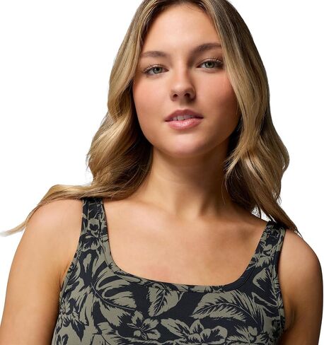 فستان الشمس PFG Freezer III للنساء من كولومبيا، Cypress Vacay Blooms Tonal، 2X in Kuwait
