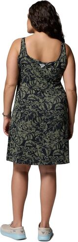 فستان الشمس PFG Freezer III للنساء من كولومبيا، Cypress Vacay Blooms Tonal، 2X in Kuwait