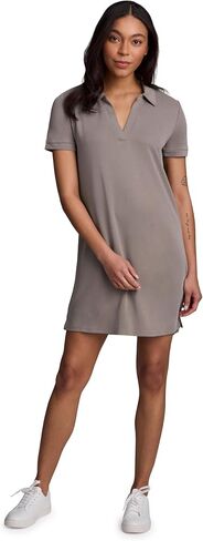 RBX Active Women's T-Shirt Dress, Lightweight Soft Modal Breathable Relaxed Fit V-Neck Collared Dress Travel Tunic Coverup in Kuwait