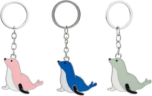 3 Pack Set Sea Lion Keychain for Women Men,Cute Seal Stuff Bag Charms Keychains Accessories Gifts For Car Key Ring,Backpacks,Purse in Kuwait
