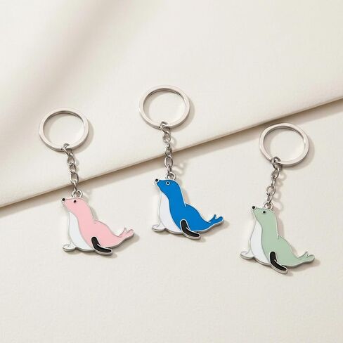 3 Pack Set Sea Lion Keychain for Women Men,Cute Seal Stuff Bag Charms Keychains Accessories Gifts For Car Key Ring,Backpacks,Purse in Kuwait