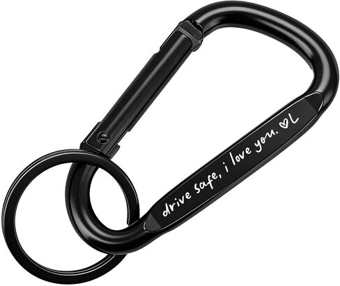 OFlyDesigns Drive Safe، سلسلة مفاتيح I Love You مع أولية - هدية EDC مخصصة للرجال، الصديق، الزوج السائق الجديد in Kuwait