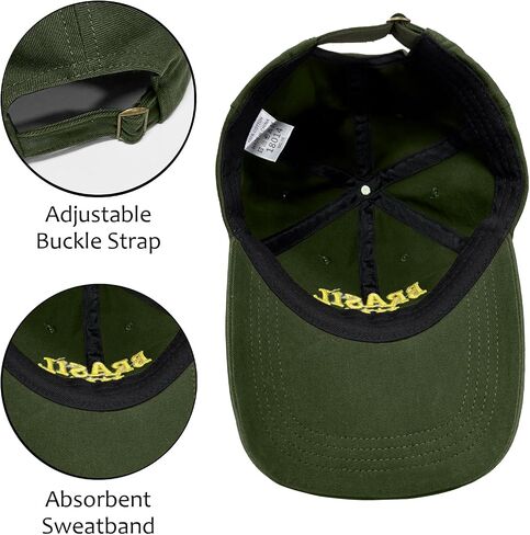 Brazil Flag Hats for Men & Women Adjustable Baseball Caps Brasil South America Star Embroidered Hat in Saudi Arabia