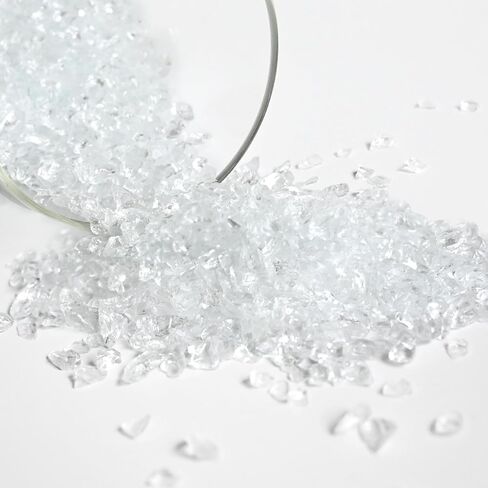 Clear Crushed Glass for Resin Art, Broken Glass Pieces for Craft, 1.5lb Transparent Glass for Resin Craft Art, Epoxy DIY, Vase Filler, Making Decoration in Saudi Arabia