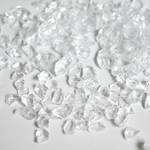 Clear Crushed Glass for Resin Art, Broken Glass Pieces for Craft, 1.5lb Transparent Glass for Resin Craft Art, Epoxy DIY, Vase Filler, Making Decoration in Saudi Arabia