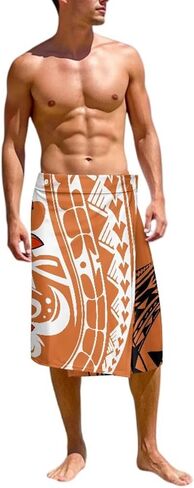 Men's Samoan Lavalava South Pacific Outfit Bottoms Hawaiian Cover-Up Polynesian Island Style in Saudi Arabia