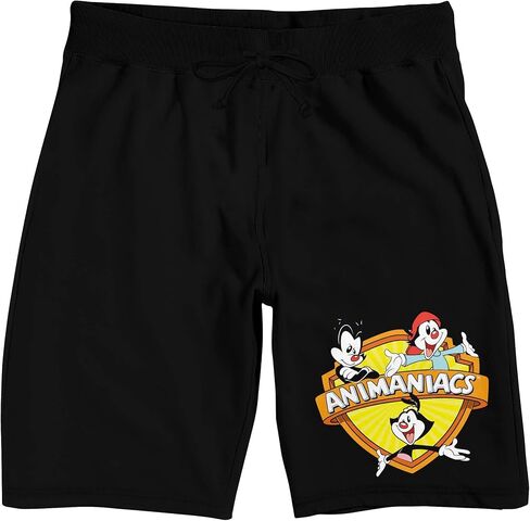 شورت بيجامة نوم أسود للرجال يحمل شعار Bioworld Animaniacs in Kuwait