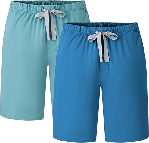 CF Mens Pajama Shorts Bamboo Rayon & Cotton Sleep Shorts Summer Lounge Pants Lightweight Pj Bottoms with Pockets 2 or 3 Pack in Saudi Arabia