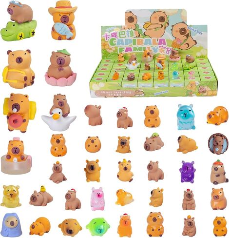 Capybara Mystery Box Figurines, Collectible Ornaments Home Desktop Decor, Ideal Gift for Festival Birthday, Single Pack in Saudi Arabia