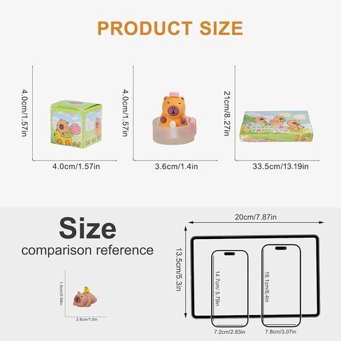 Capybara Mystery Box Figurines, Collectible Ornaments Home Desktop Decor, Ideal Gift for Festival Birthday, Single Pack in Saudi Arabia