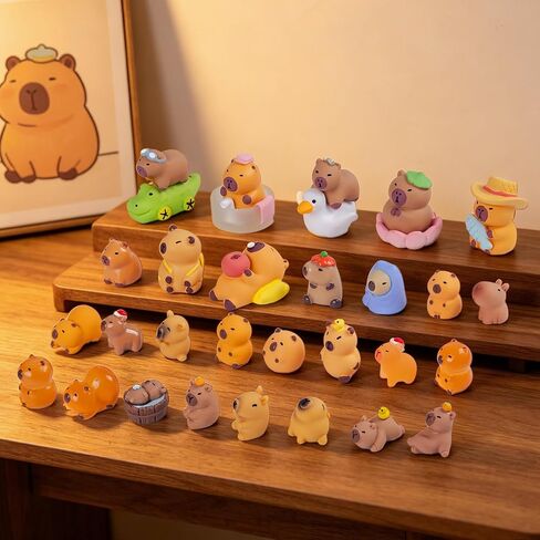 Capybara Mystery Box Figurines, Collectible Ornaments Home Desktop Decor, Ideal Gift for Festival Birthday, Single Pack in Saudi Arabia