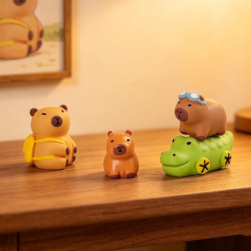 Capybara Mystery Box Figurines, Collectible Ornaments Home Desktop Decor, Ideal Gift for Festival Birthday, Single Pack in Saudi Arabia