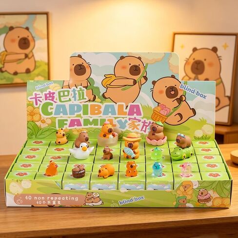 Capybara Mystery Box Figurines, Collectible Ornaments Home Desktop Decor, Ideal Gift for Festival Birthday, Single Pack in Saudi Arabia