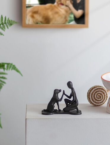 Sziqiqi Dog Dad Gifts for Men: Gifts for Dog Lovers Owners Dads - Father's Day Christmas Valentine's Day Birthday Memorial Gift for Dogs Dads - Pet and Man Statue for Doggy Lover in Kuwait