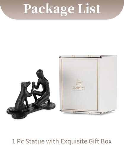 Sziqiqi Dog Dad Gifts for Men: Gifts for Dog Lovers Owners Dads - Father's Day Christmas Valentine's Day Birthday Memorial Gift for Dogs Dads - Pet and Man Statue for Doggy Lover in Kuwait