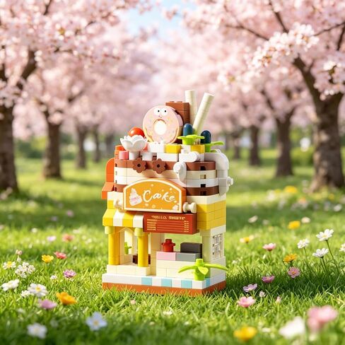 Cake Shop Statue, Miniature Bakery Building Model, Detailed Collectible Decor for Home Shelf and Office Display in Kuwait