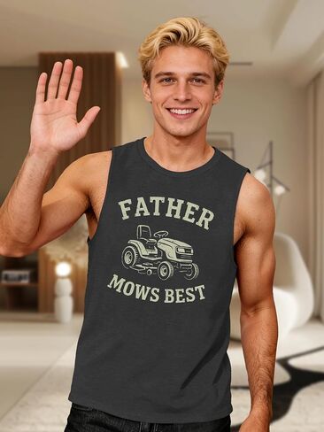 Farther's Day Shirt for Men Dad Graphic Tee Worlds Best Farter I Mean Father Sleeveless Tank Tops in Kuwait