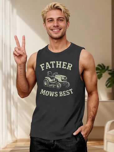 Farther's Day Shirt for Men Dad Graphic Tee Worlds Best Farter I Mean Father Sleeveless Tank Tops in Kuwait