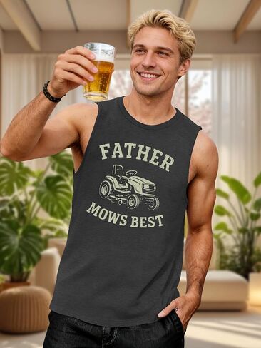 Farther's Day Shirt for Men Dad Graphic Tee Worlds Best Farter I Mean Father Sleeveless Tank Tops in Kuwait