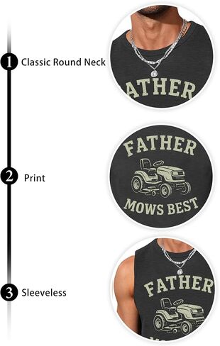Farther's Day Shirt for Men Dad Graphic Tee Worlds Best Farter I Mean Father Sleeveless Tank Tops in Kuwait