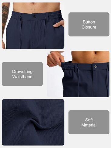 Men's Cargo Shorts Drawstring Classic Chino Stretch Shorts with 6 Pockets in Saudi Arabia