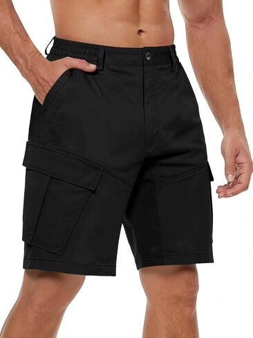 Men's Cargo Shorts Drawstring Classic Chino Stretch Shorts with 6 Pockets in Saudi Arabia