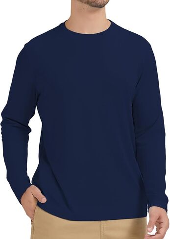 Men's UPF 50+ Sun Protection Long Sleeve Rash Guard Shirts UV SPF Fishing Running Quick Dry Lightweight in Saudi Arabia