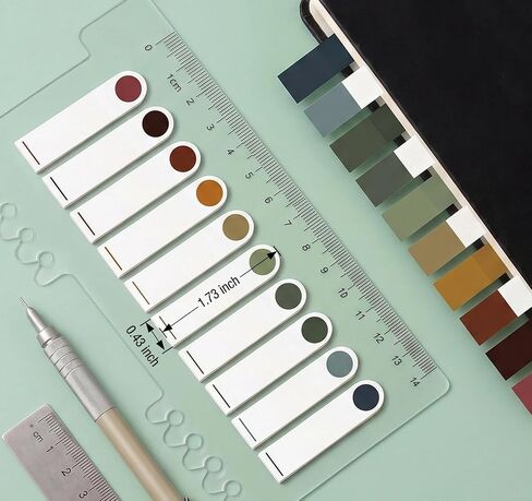 10 Morandi Colors Page Tabs,3 Designs Sticky Index Tab,1200pcs Annotation Tabs for Book,Clear Book Sticky Note Tabs,Writable and Repositionable Book Flags Strip for Book Annotation Supplies in Saudi Arabia