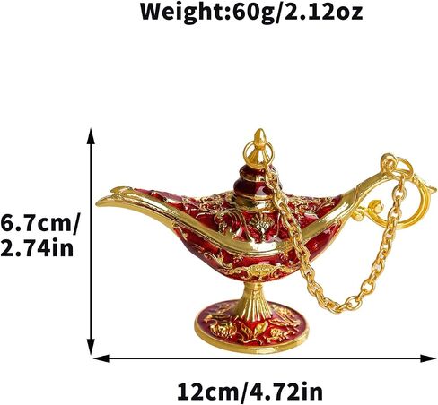 6pcs Ucubwfu Aladdin Magic Genie Lamp, Craft Ornament Aladdin Lamp, Divine Lamp Ornament Tabletop Decoration for Wedding Party in Saudi Arabia