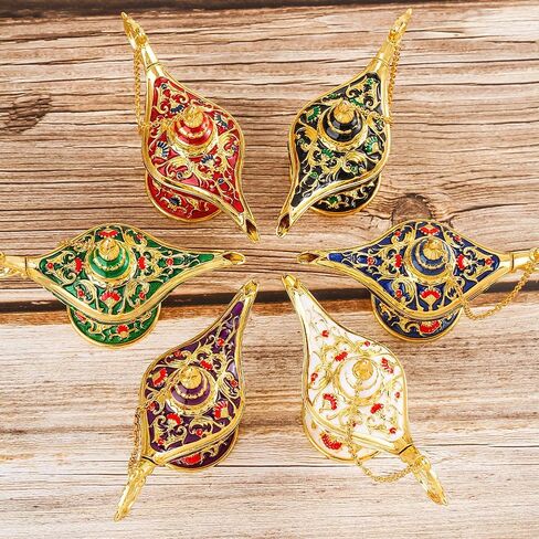 6pcs Ucubwfu Aladdin Magic Genie Lamp, Craft Ornament Aladdin Lamp, Divine Lamp Ornament Tabletop Decoration for Wedding Party in Saudi Arabia
