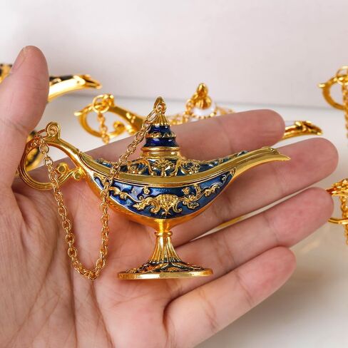 6pcs Ucubwfu Aladdin Magic Genie Lamp, Craft Ornament Aladdin Lamp, Divine Lamp Ornament Tabletop Decoration for Wedding Party in Saudi Arabia