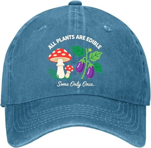 All Plants are Edibles Some Only-Once Hat for Mens Classic Washed Distressed in Kuwait